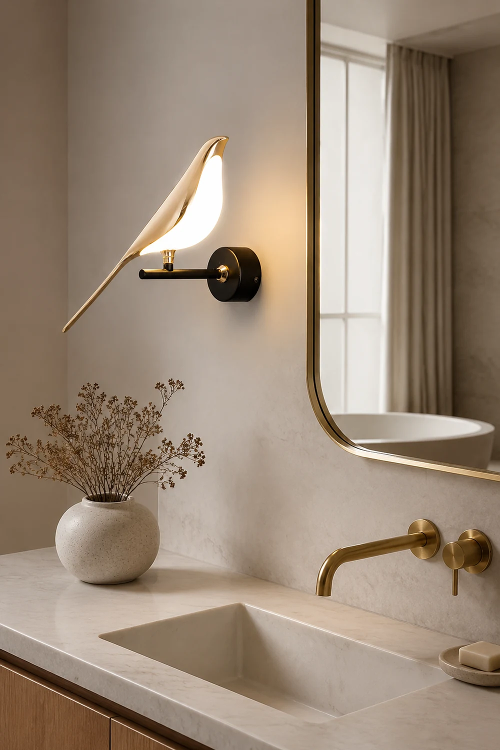 Modern Simple Art Design Bird Wall Lamp - Lumpaz