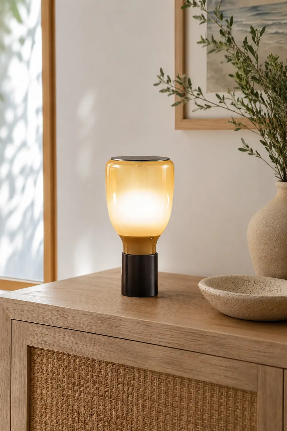 Colorful Bottle Glass Table Lamp - Lumpaz