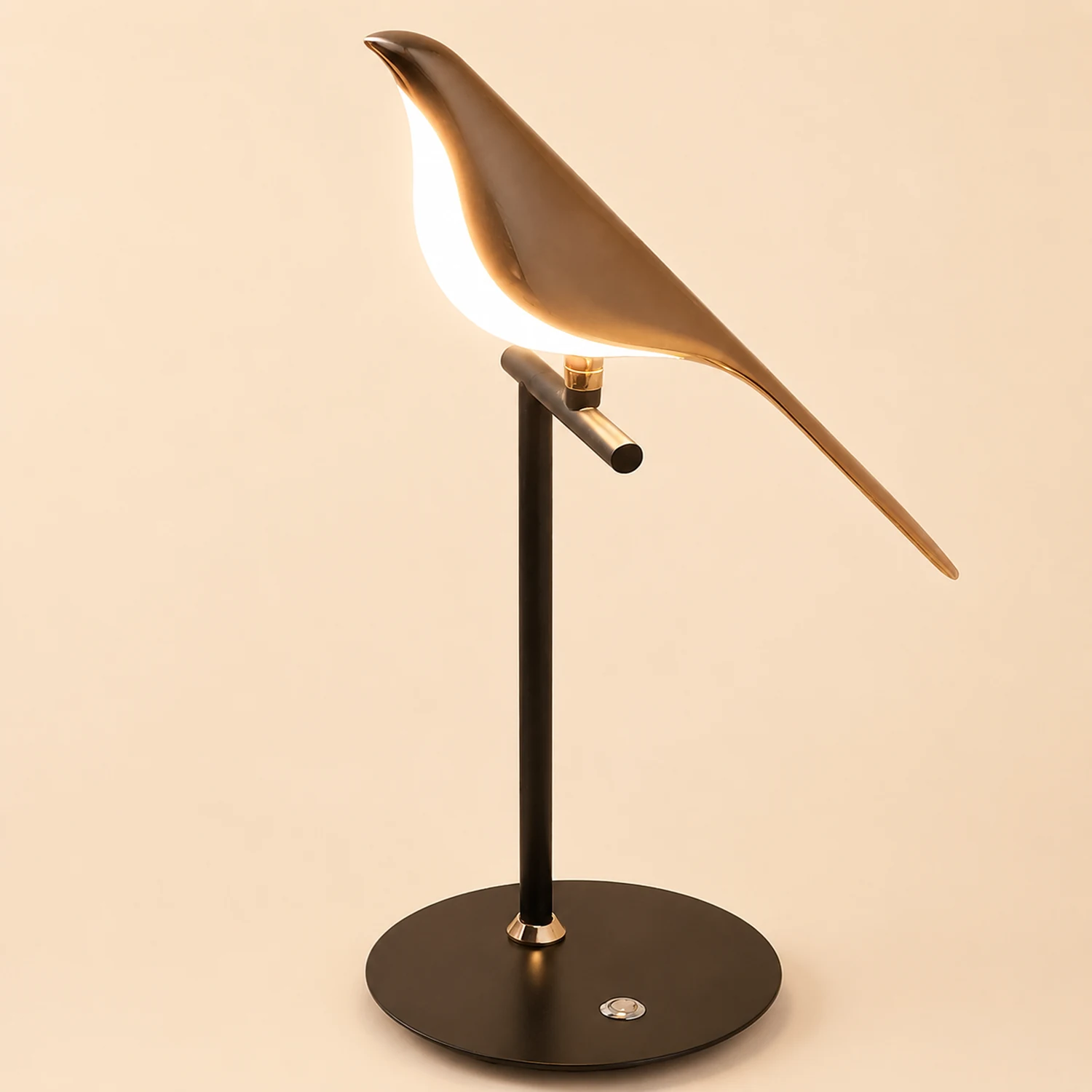 Golden Bird Table Lamp for Bedroom - Lumpaz