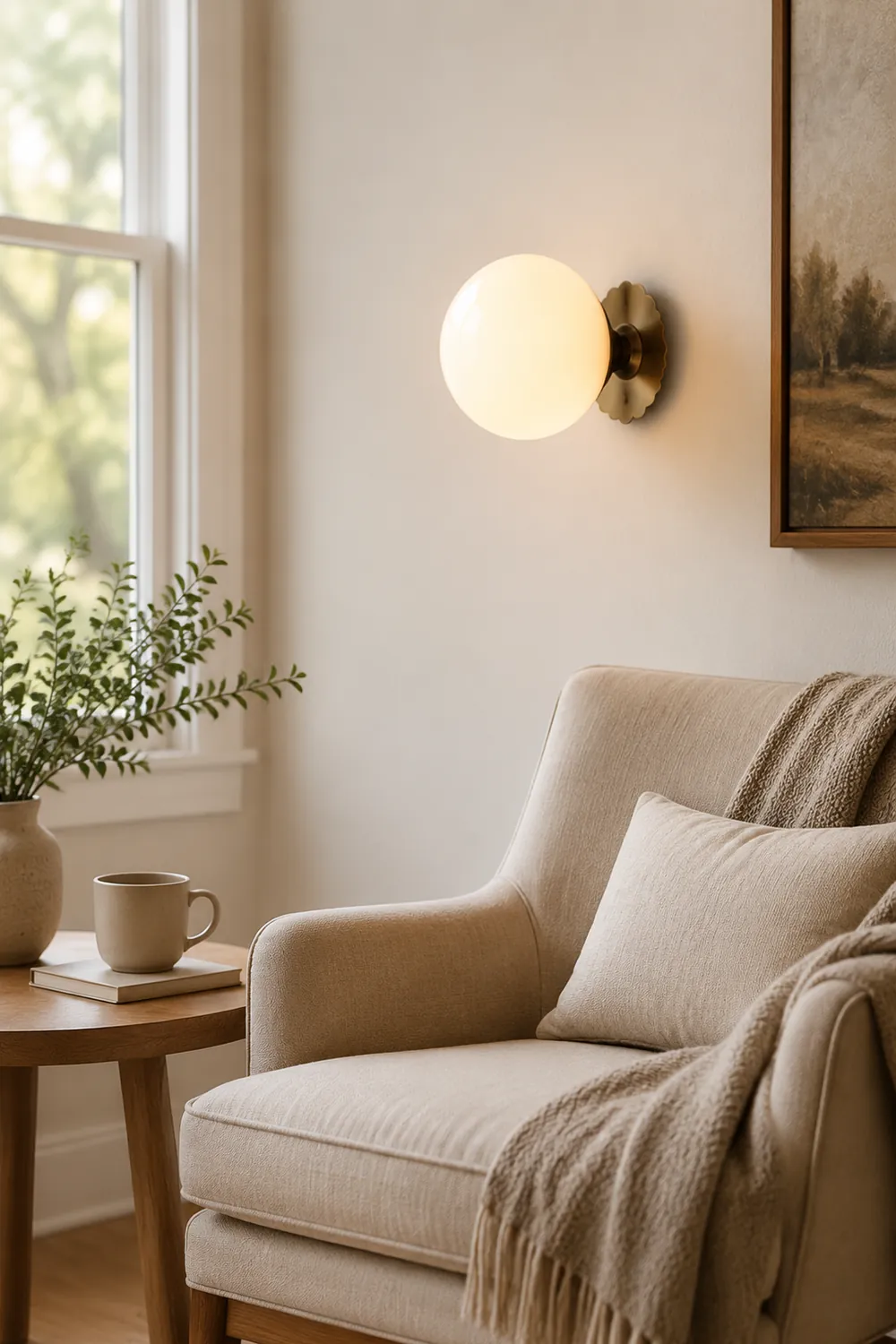 Vintage Glass Round Head Wall Sconce - Lumpaz