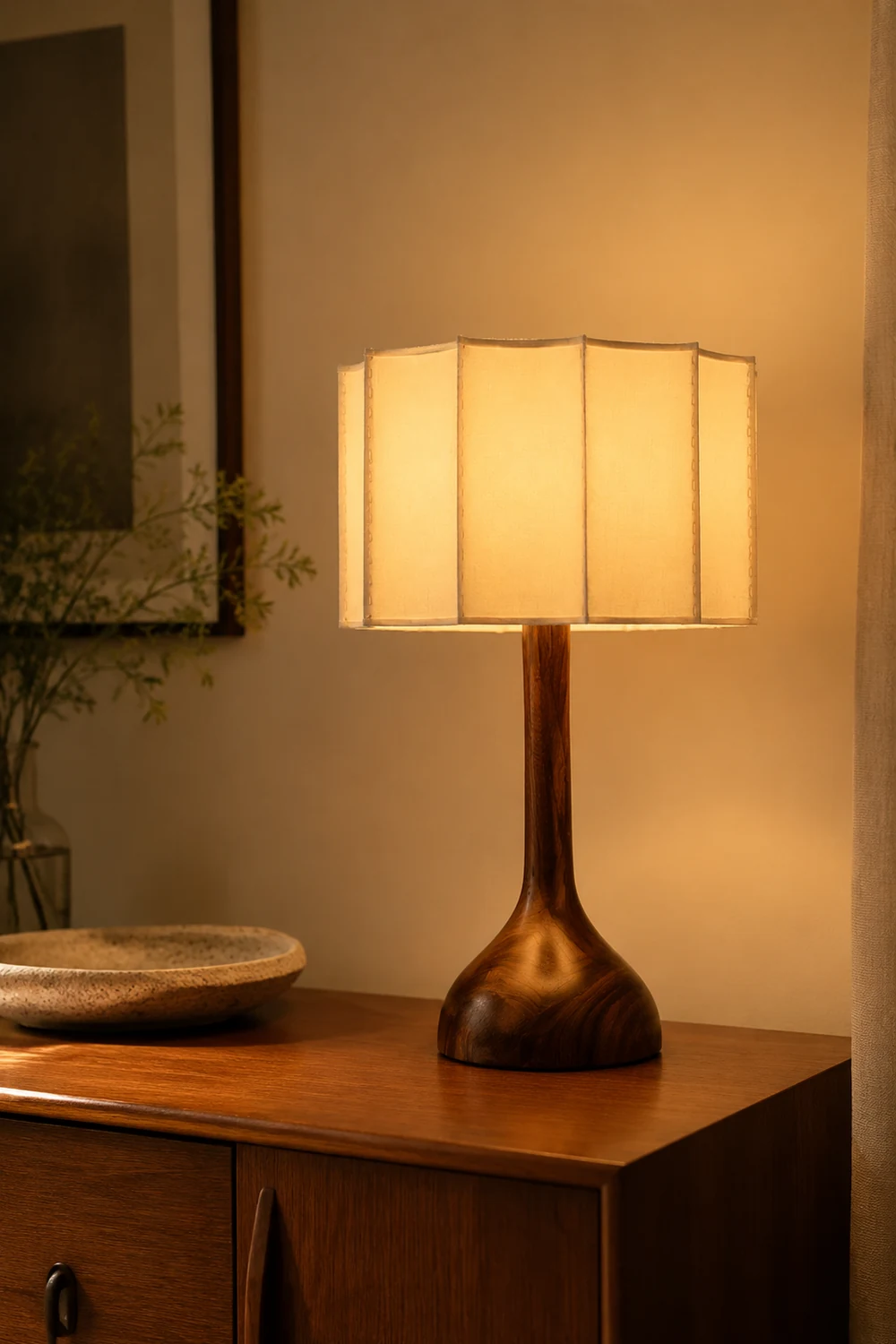 Wabi Sabi Designer Wood Table Lamp - Lumpaz