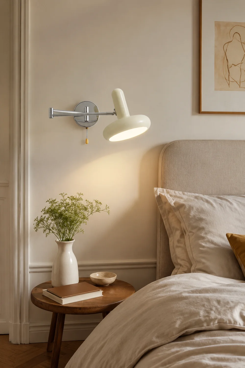 Retro Capsule White Swing Arm Wall Lamp - Lumpaz