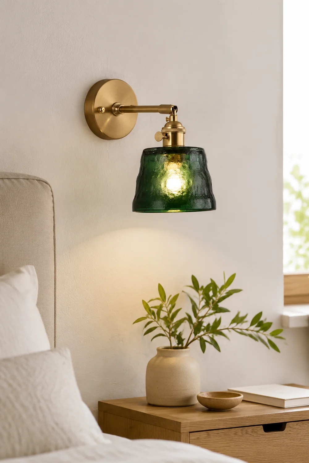 Vintage Glass Adjustable Wall Sconce - Lumpaz