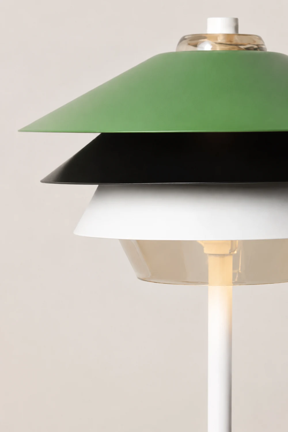Danish Art Overlay Green Table Lamp - Lumpaz