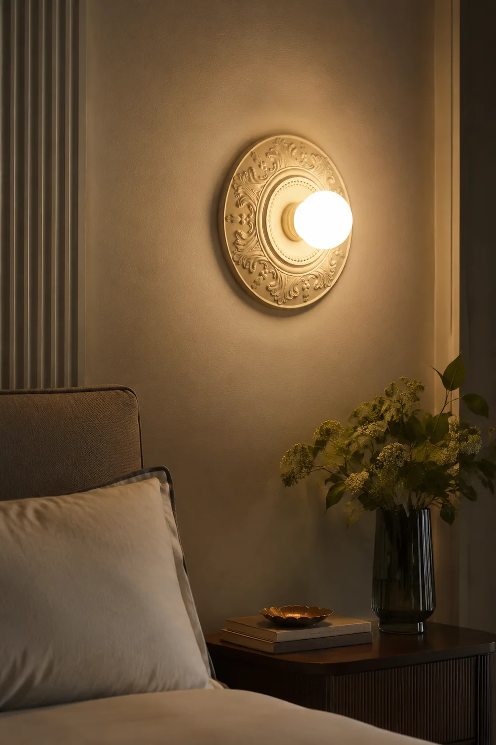 Cream Style Glass Milky Coffee Wall Light Fixtures - Lumpaz
