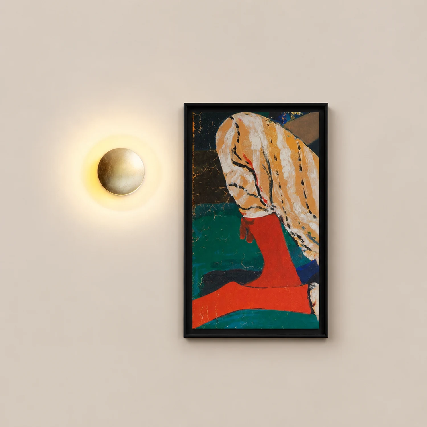Modern Round Circle Creative Rotating Wall Light - Lumpaz