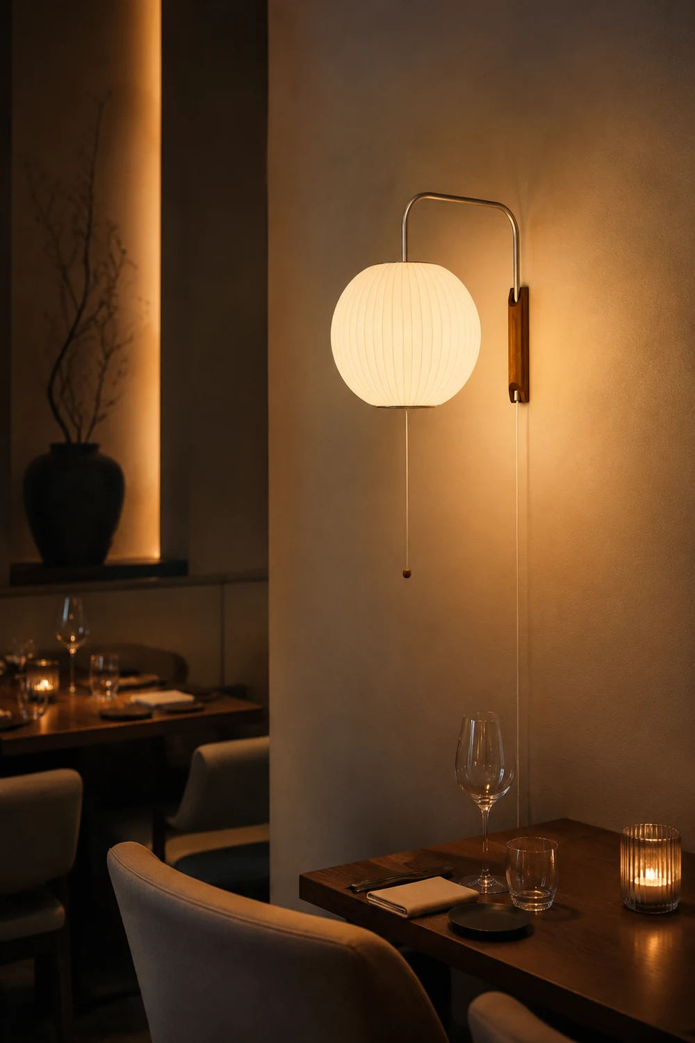 Wabi-sabi Silk Wall Lamp - Lumpaz