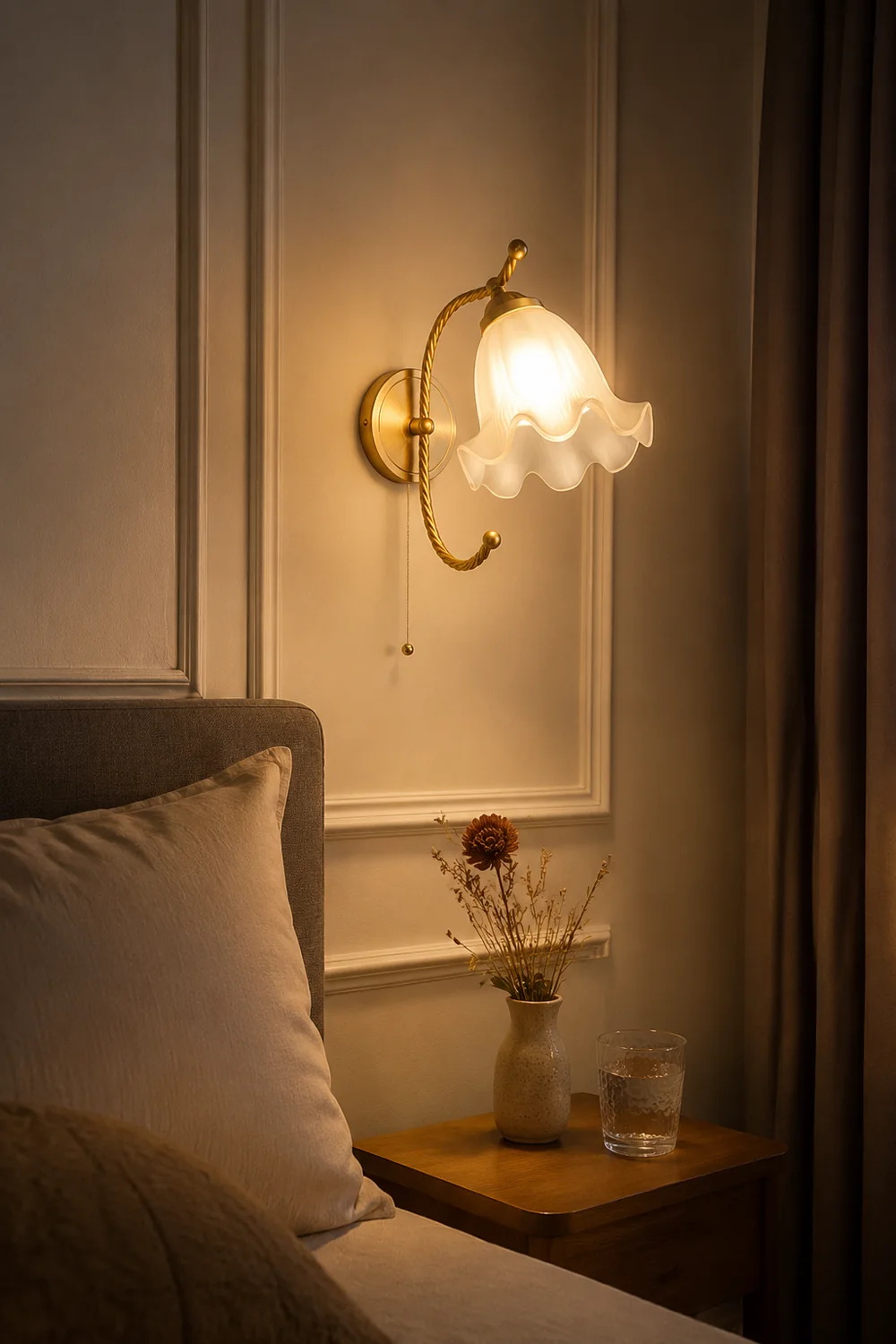 French Living Room Retro Glass Wall Lights - Lumpaz