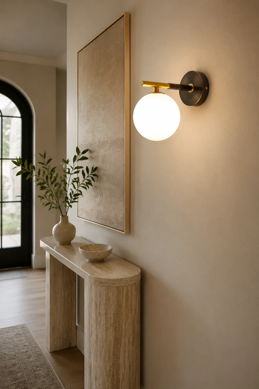 Luxury Copper Ball 1-Light Wall Sconce - Lumpaz