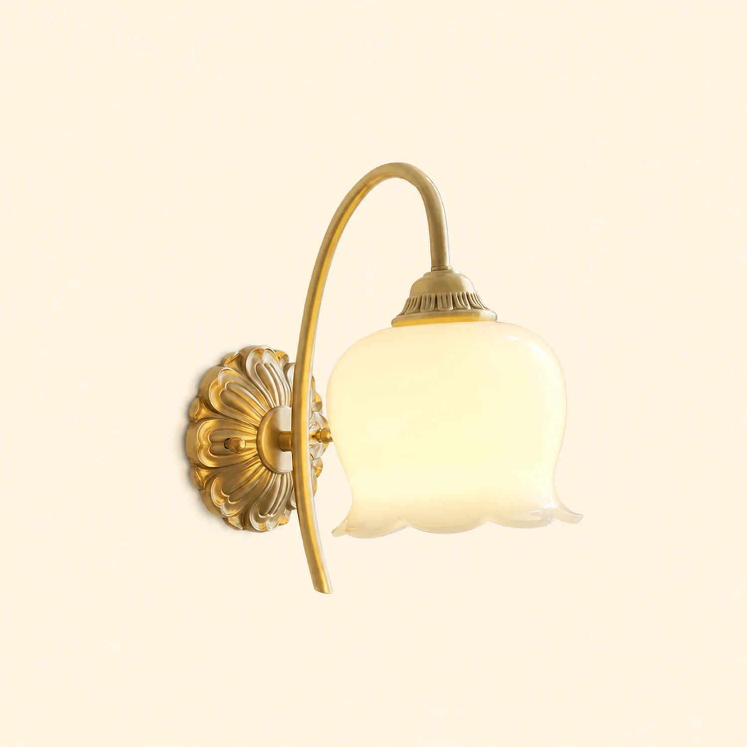 Creamy Copper Glass Wall Sconce - Lumpaz