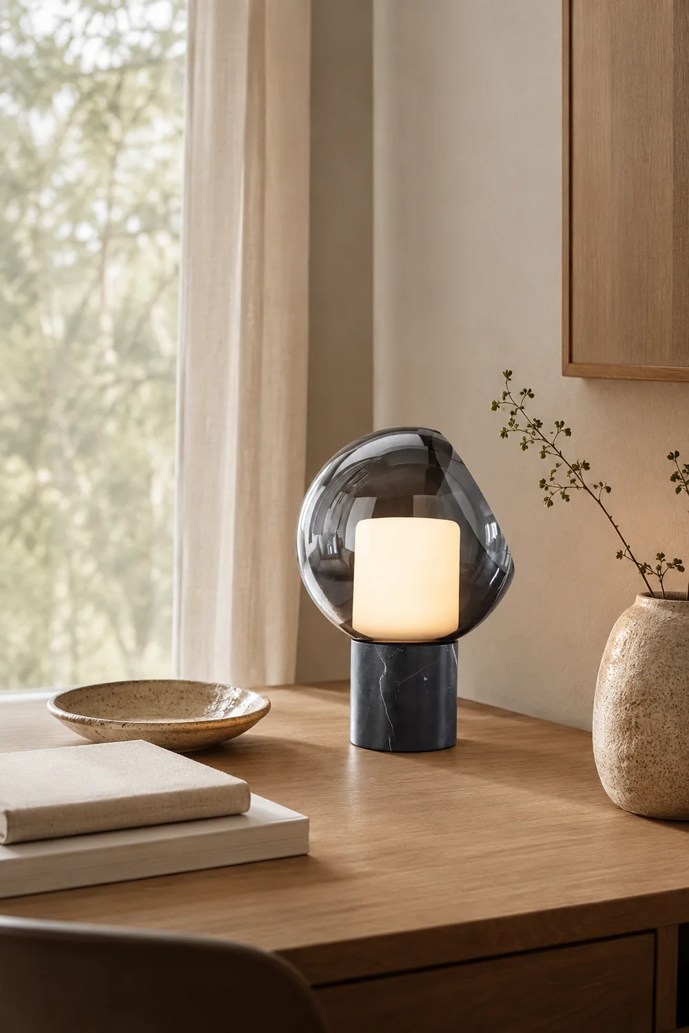 Postmodern Marble Glass Table Lamp - Lumpaz