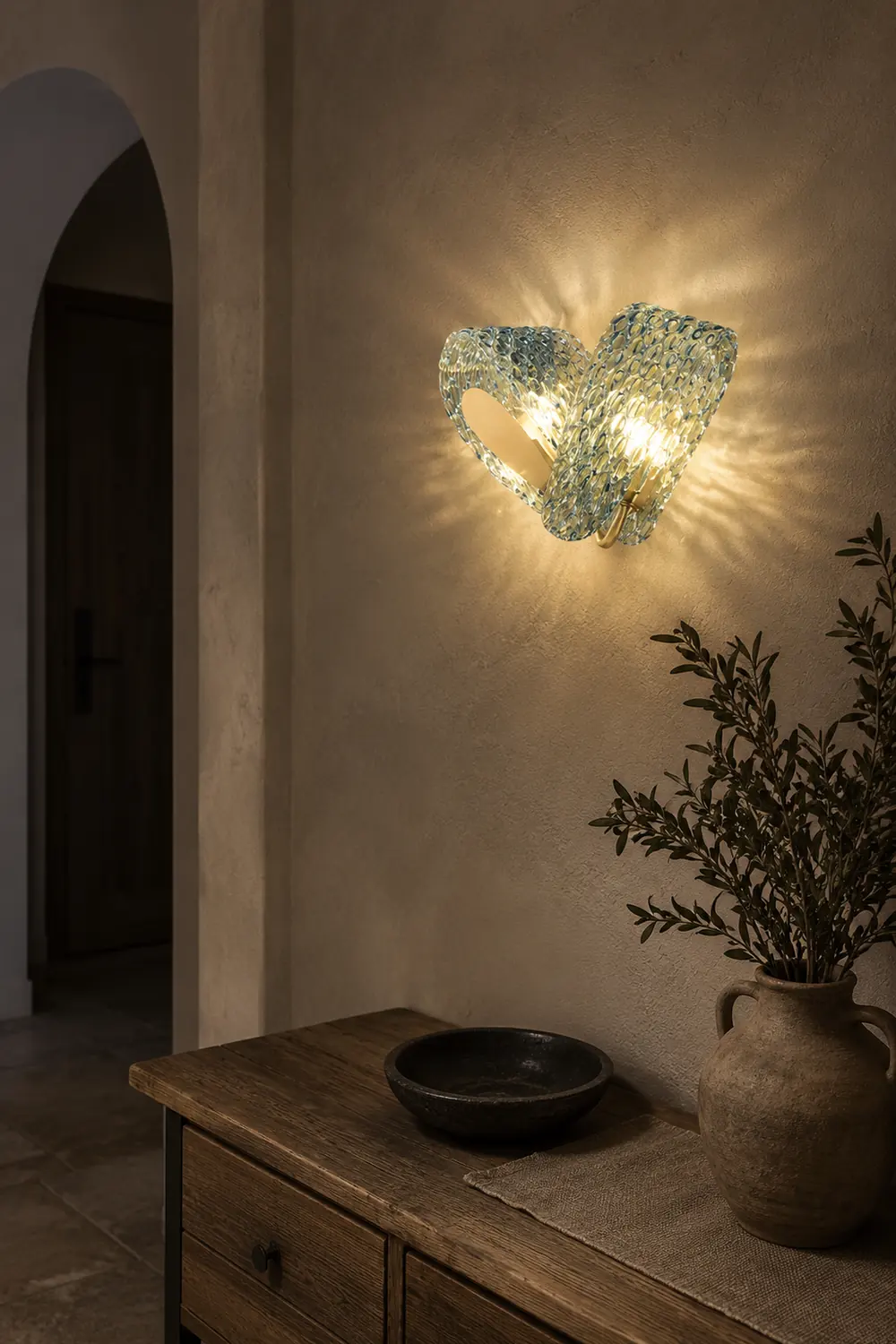 Retro Luxury Glass Blue Wall Lamp - Lumpaz