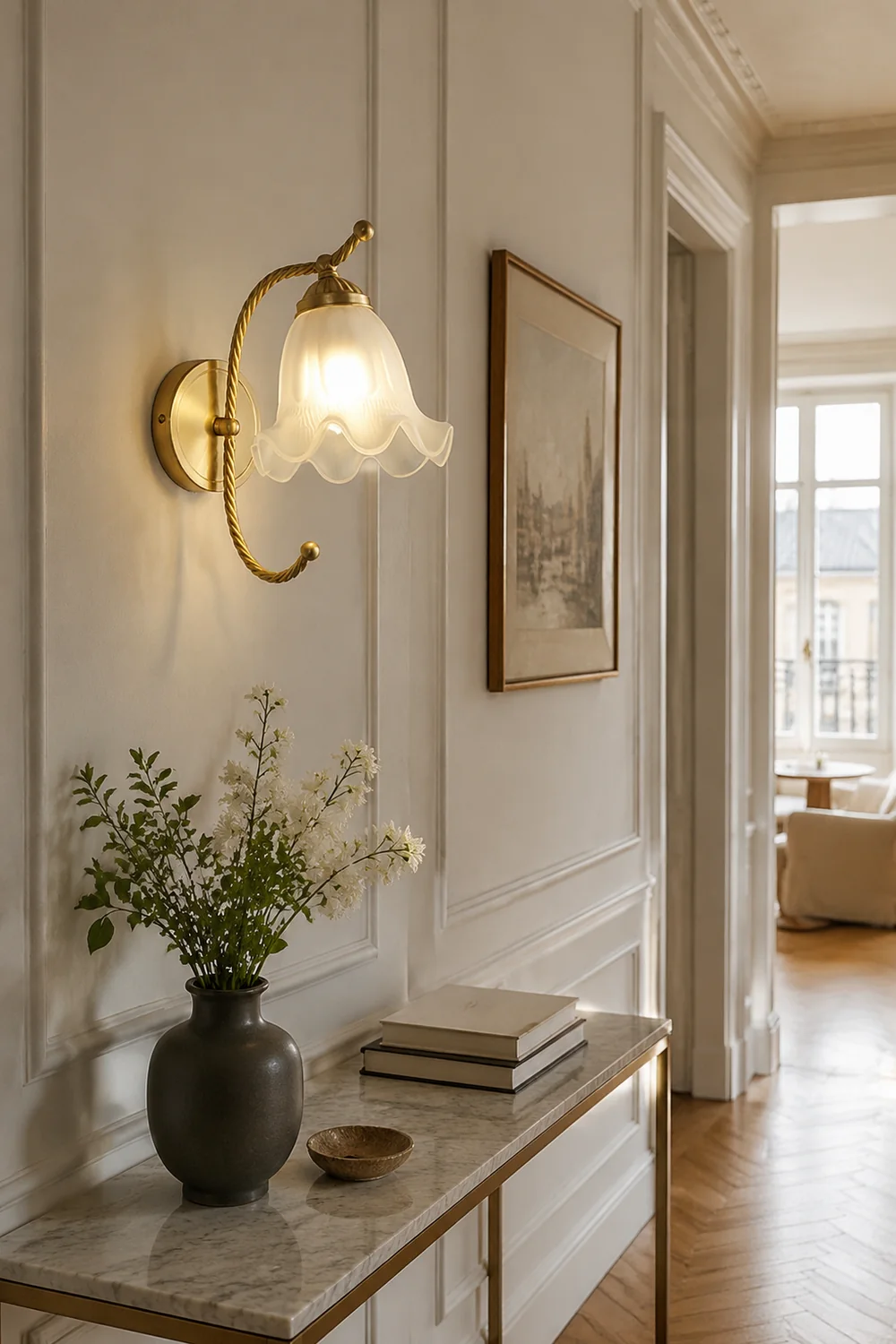 French Living Room Retro Glass Wall Lights - Lumpaz