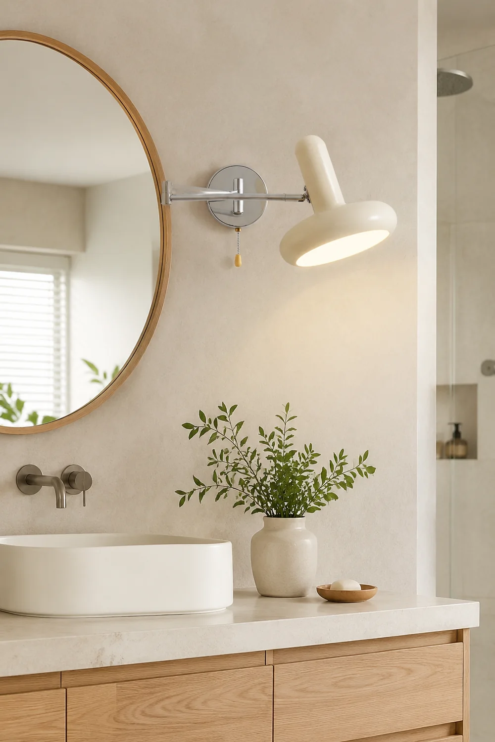 Retro Capsule White Swing Arm Wall Lamp - Lumpaz
