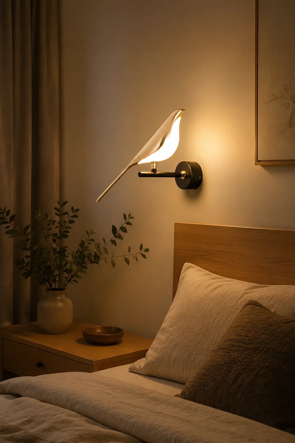 Modern Simple Art Design Bird Wall Lamp - Lumpaz