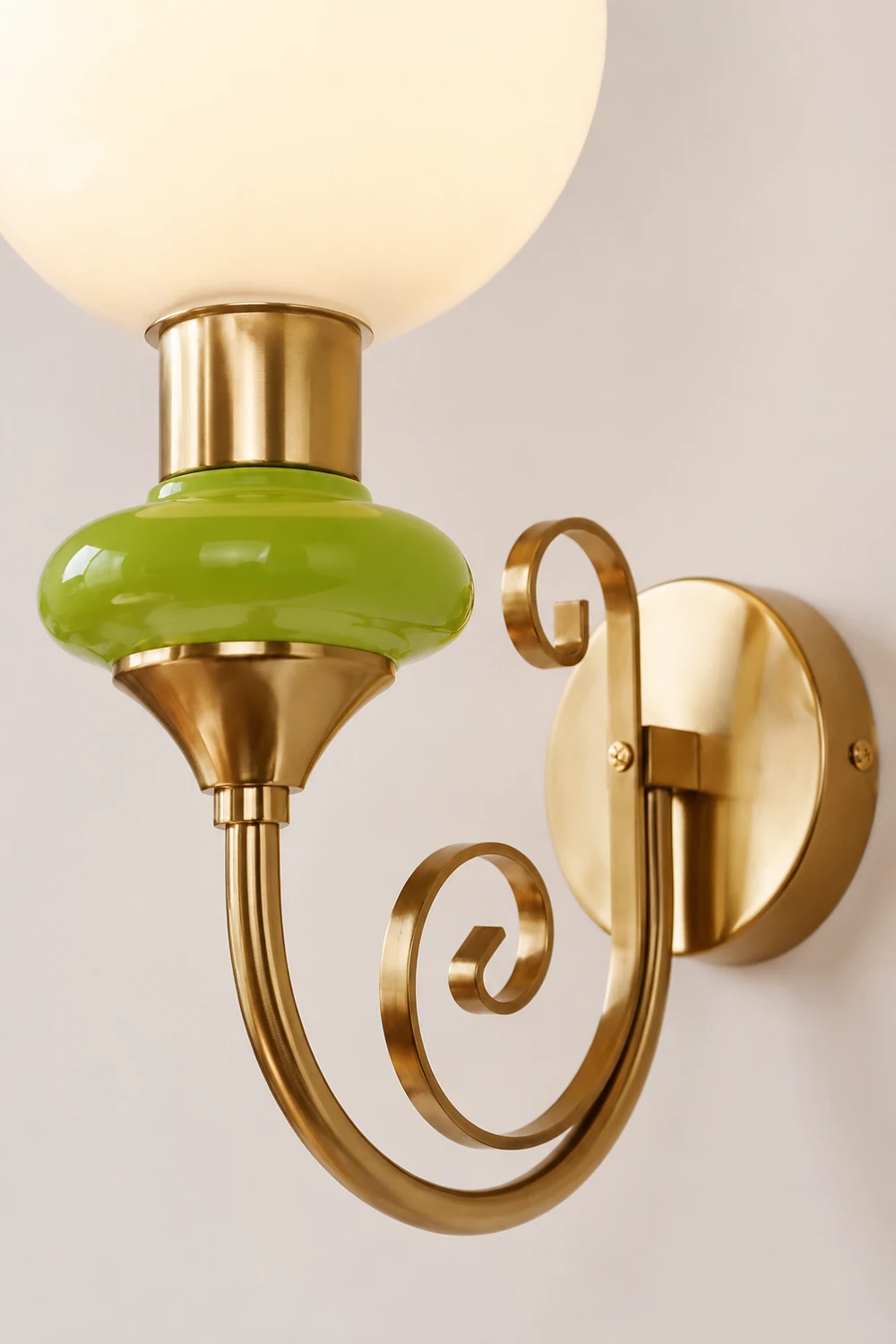 French Retro Glass 1-Light Wall Sconce - Lumpaz