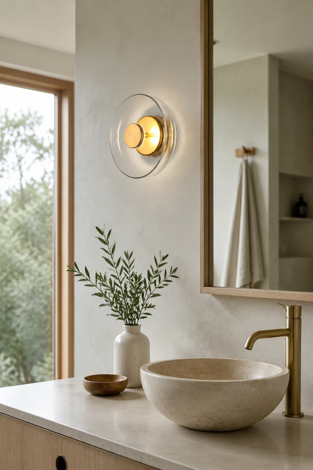 Glass Bowl Bedroom Bedside Wall Light - Lumpaz