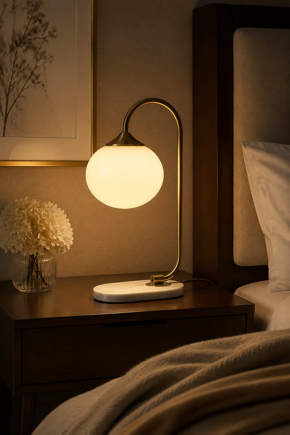 Marshmallow Metal Glass Table Lamp - Lumpaz