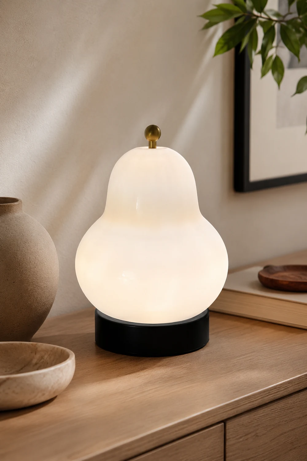French Cream Pear Touch Portable Table Light - Lumpaz