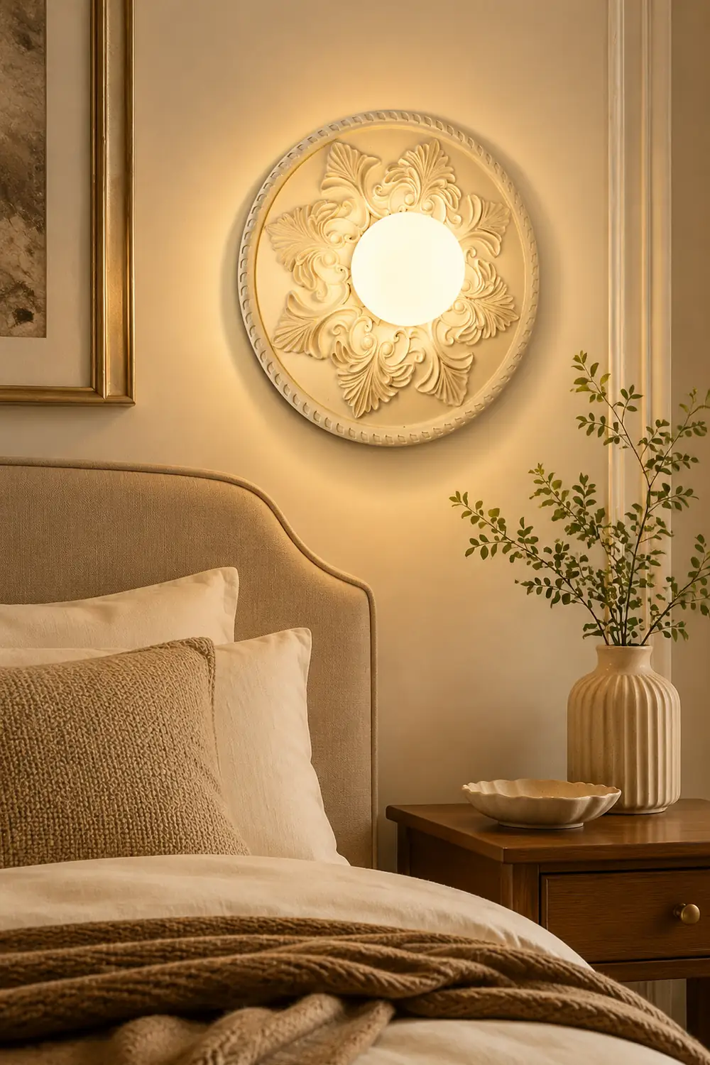French Style Glass Milky Coffee Wall Light Sconces - Lumpaz