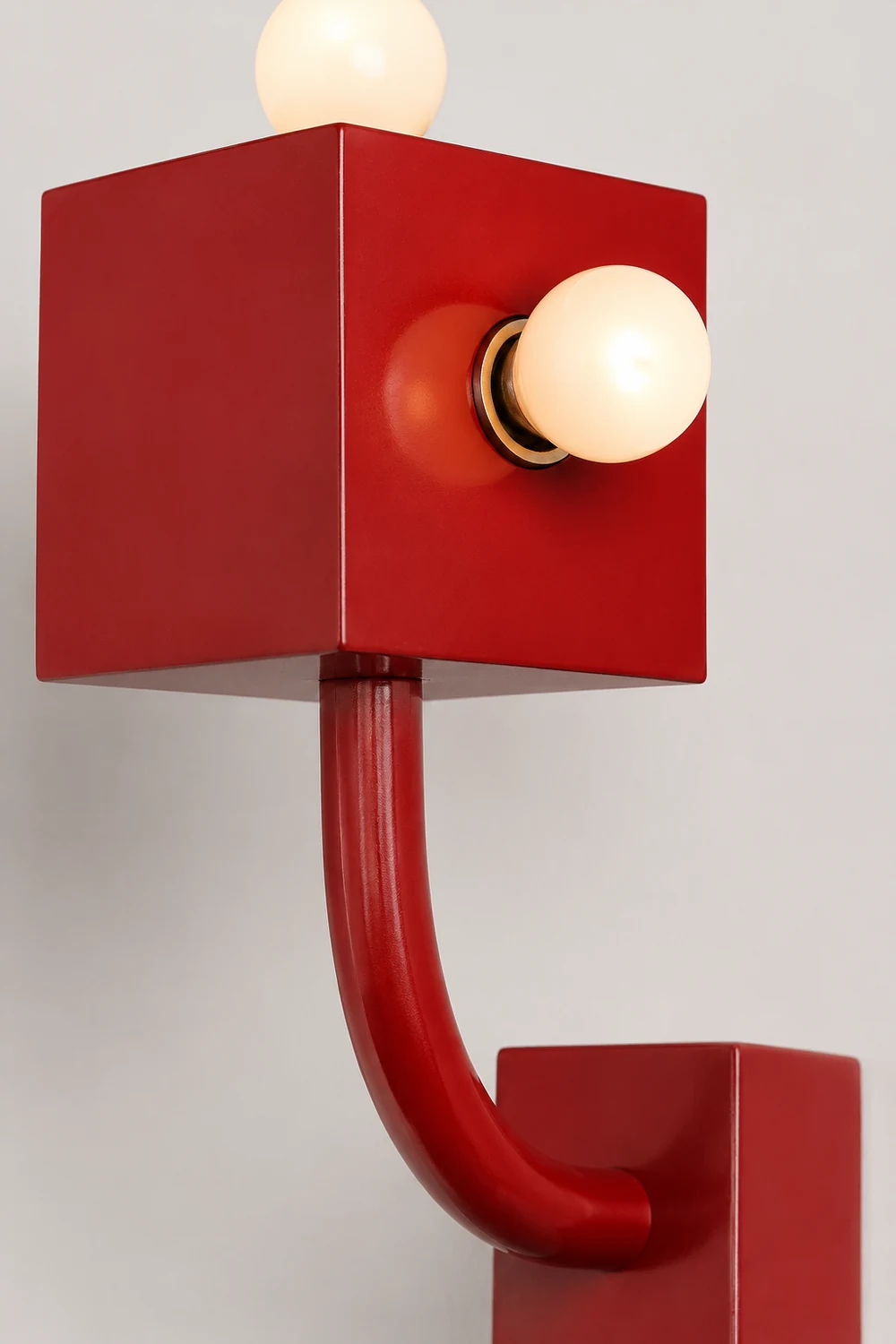 Vintage Metal Red Wall Lamp - Lumpaz