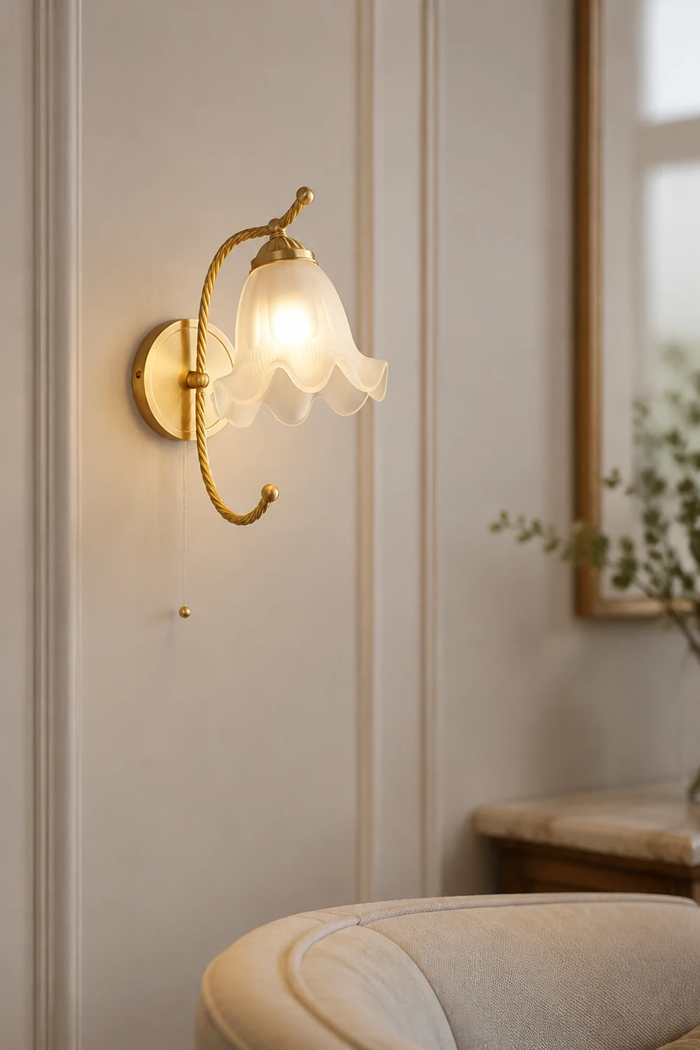 French Living Room Retro Glass Wall Lights - Lumpaz