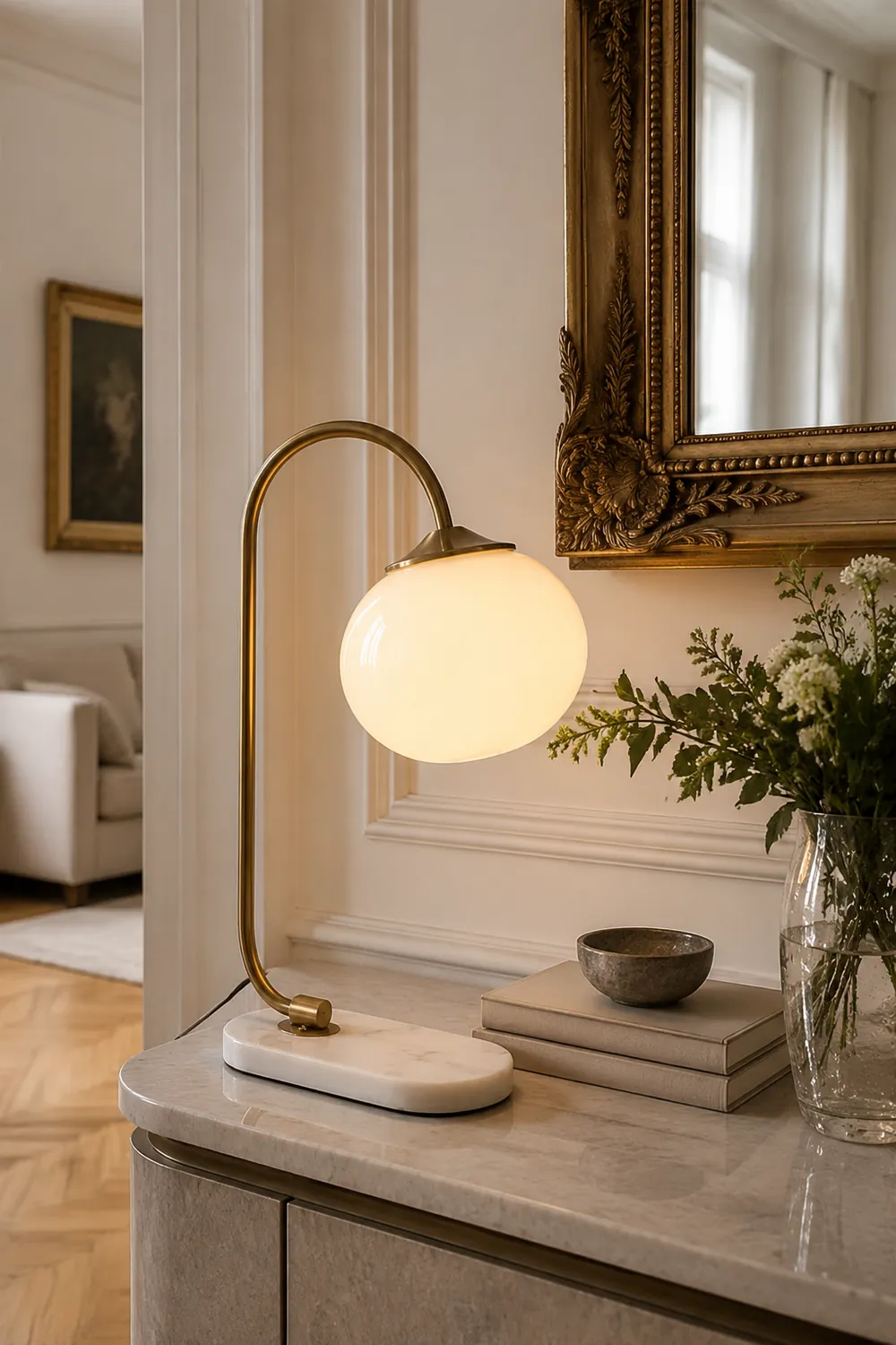 Marshmallow Metal Glass Table Lamp - Lumpaz