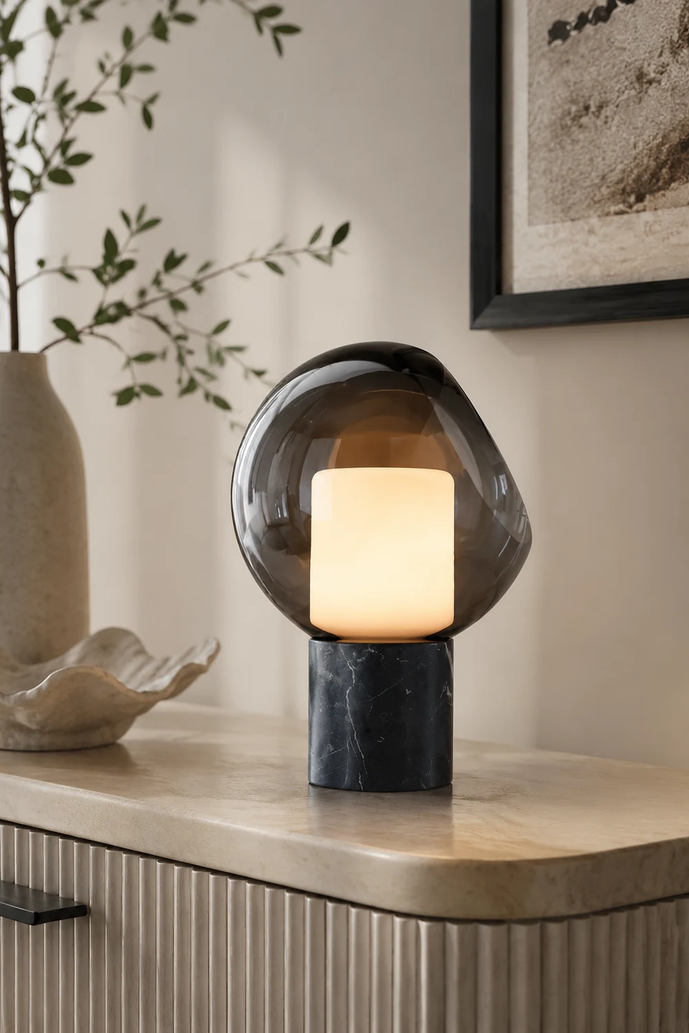 Postmodern Marble Glass Table Lamp - Lumpaz