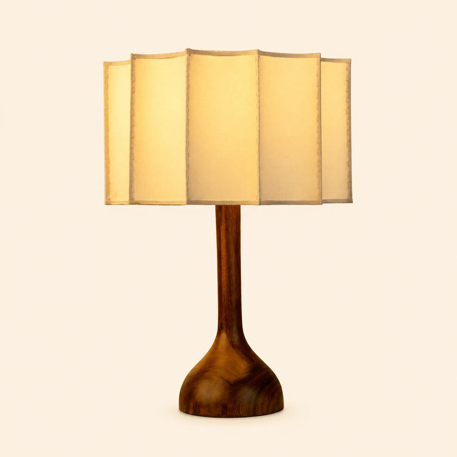 Wabi Sabi Designer Wood Table Lamp - Lumpaz
