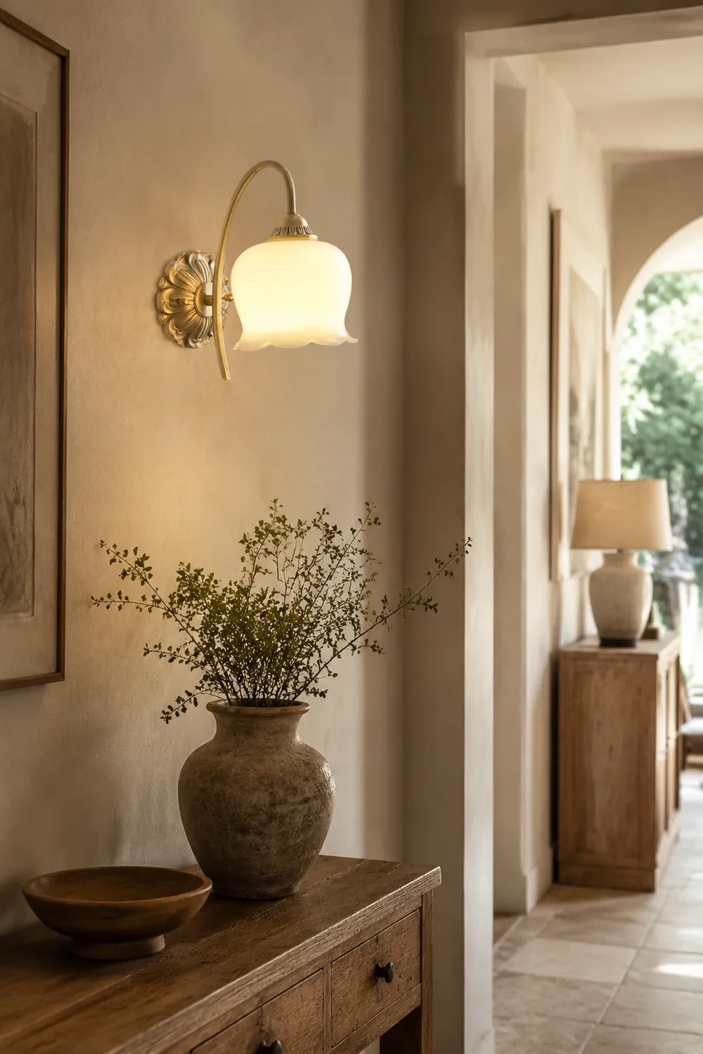 Creamy Copper Glass Wall Sconce - Lumpaz