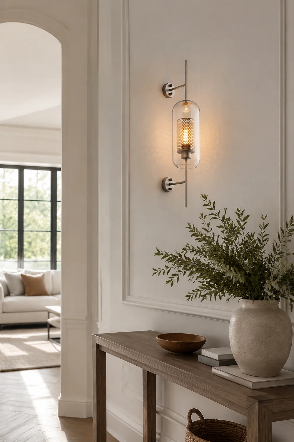 Modern Glass Golden Wall Ball Light Bedside Sconce - Lumpaz