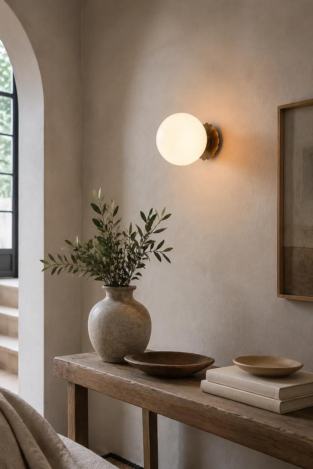 Vintage Glass Round Head Wall Sconce - Lumpaz