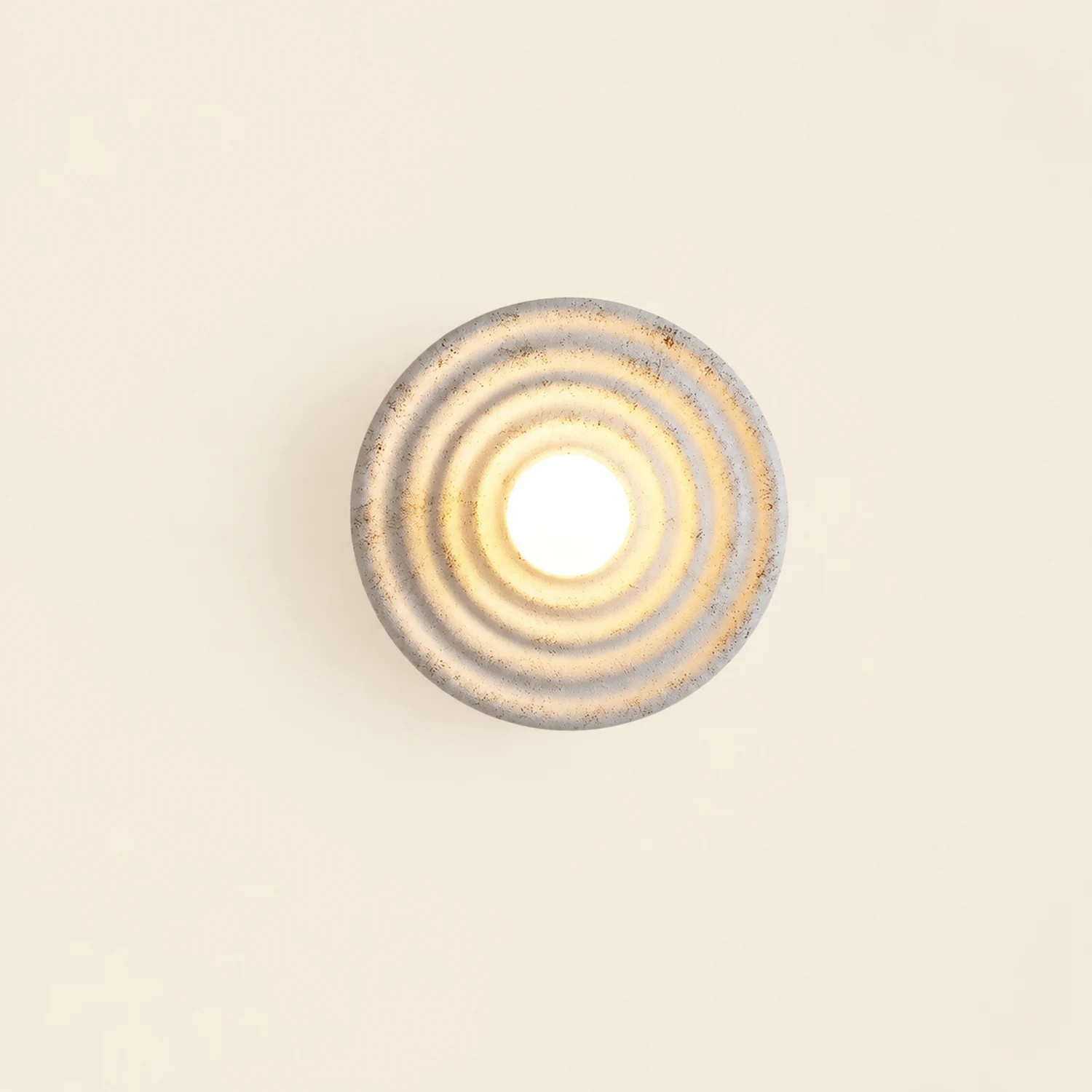 Wabi-sabi Round Circle Indoor Wall Lamp - Lumpaz