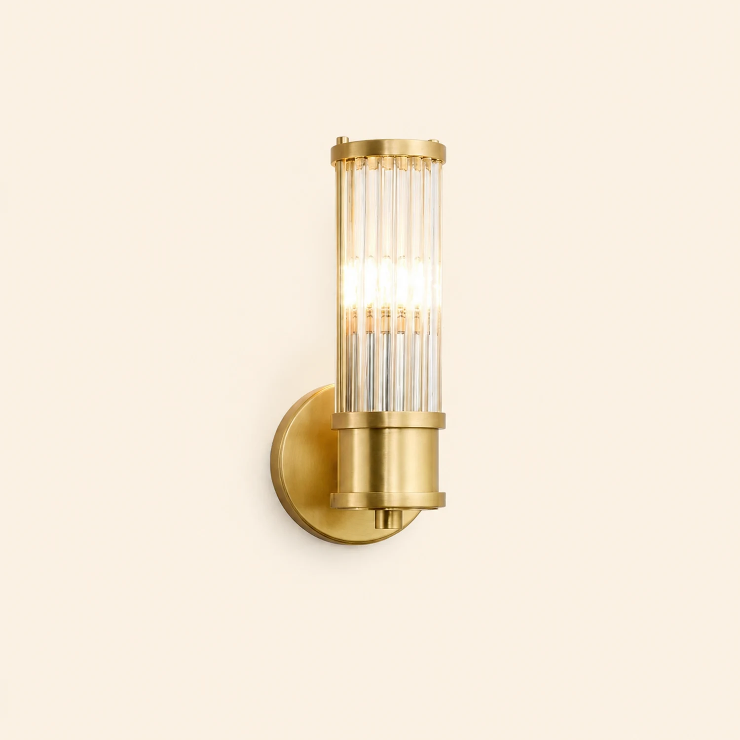 Modern Brass Gold Crystal Wall Sconce - Lumpaz