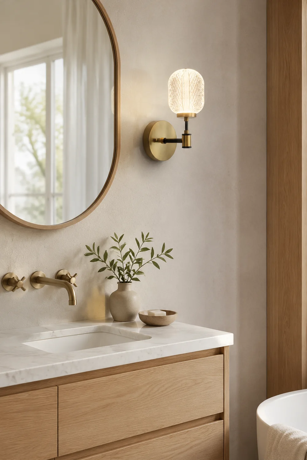 Antique Brass Gold Wall Light - Lumpaz