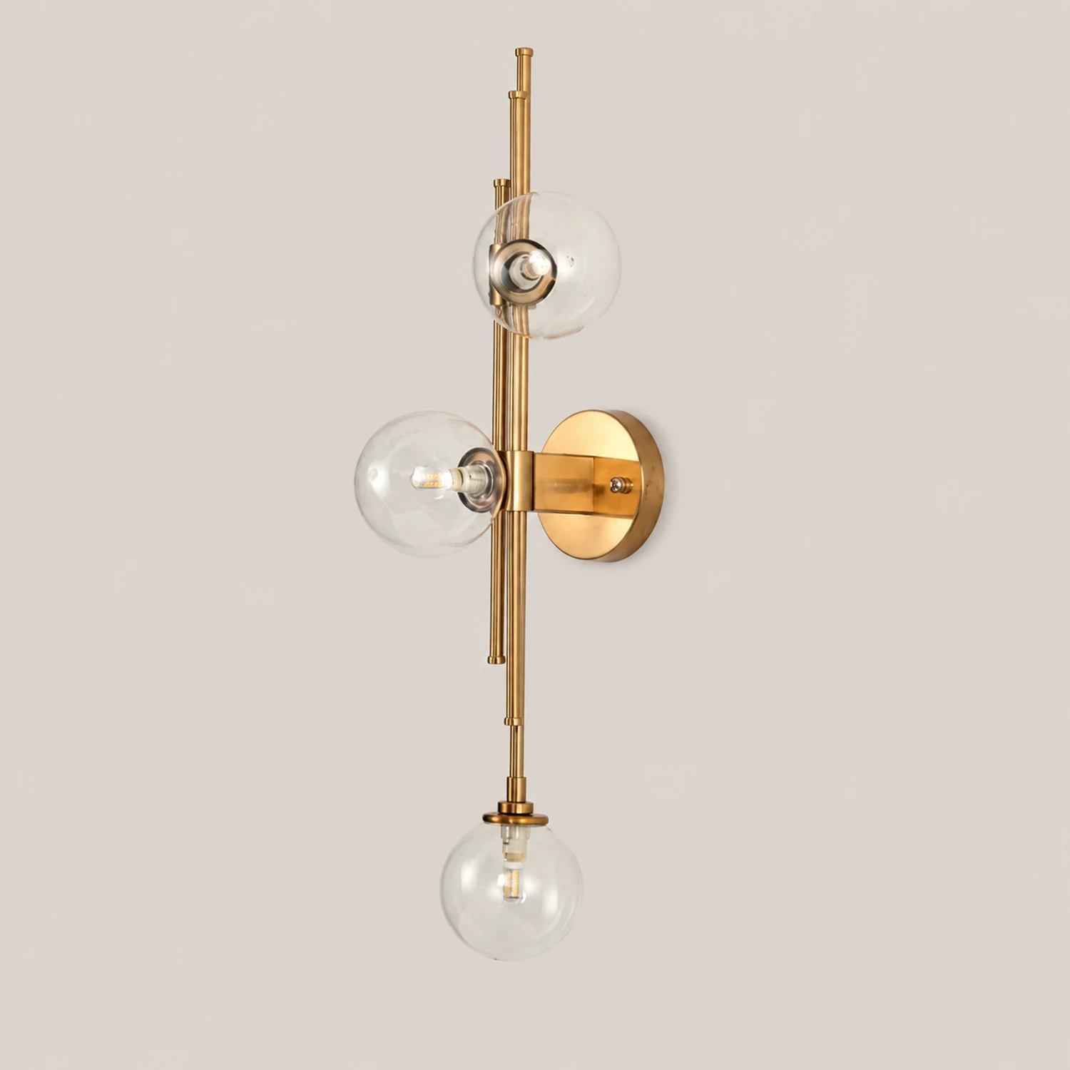 Vintage Ball 3 Heads Glass Wall Lamp - Lumpaz