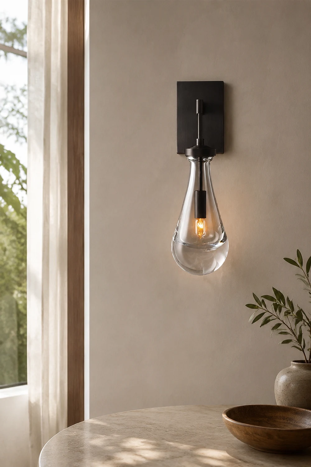 Art Creative Short Raindrop Wall Light For Dining Room - Lumpaz
