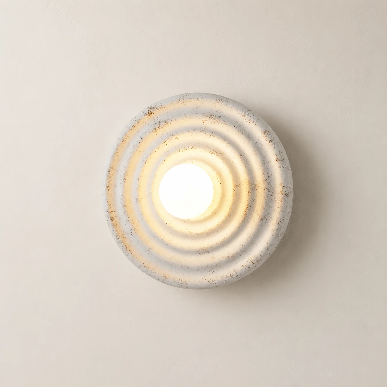 Wabi-sabi Round Circle Indoor Wall Lamp - Lumpaz