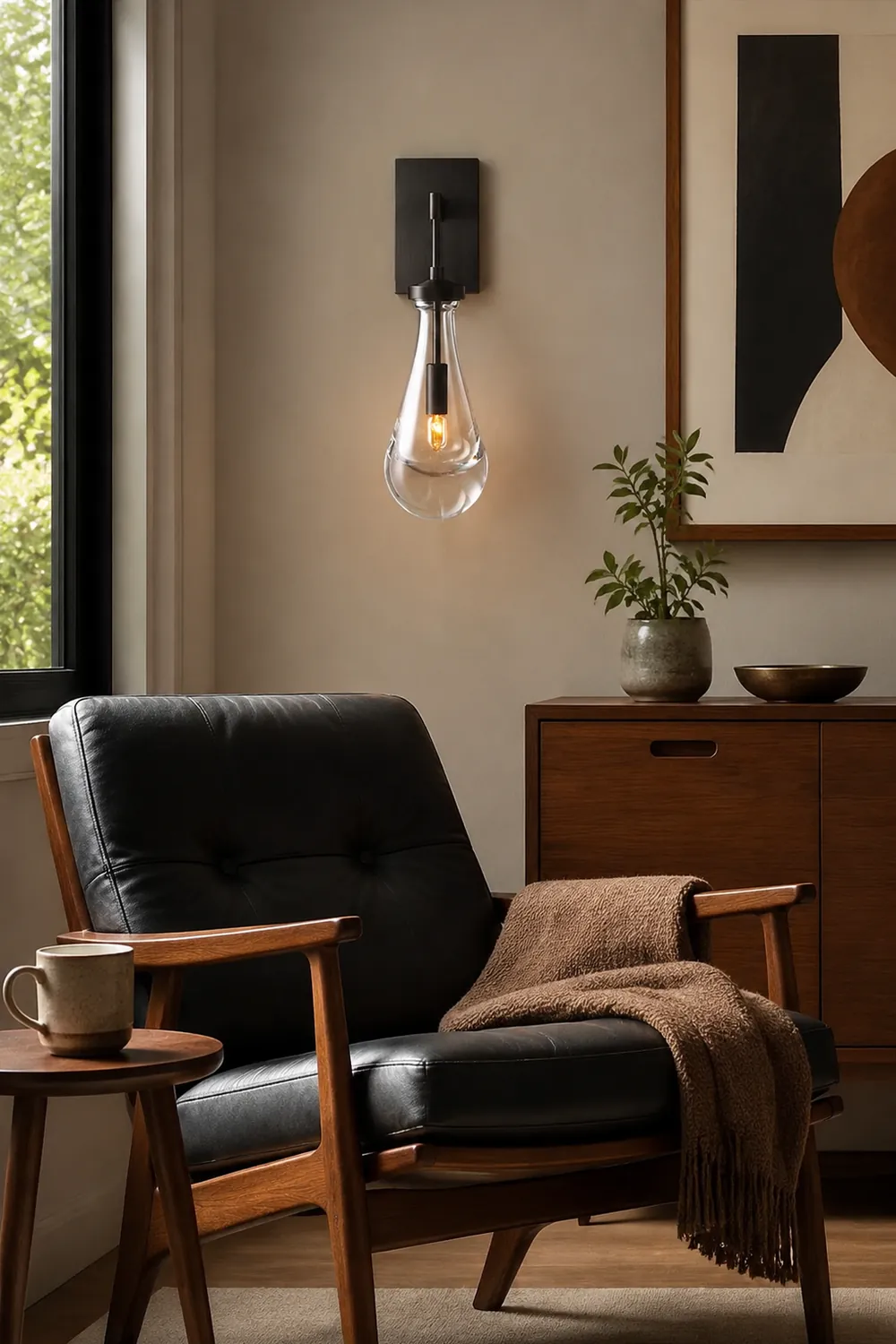 Art Creative Short Raindrop Wall Light For Dining Room - Lumpaz