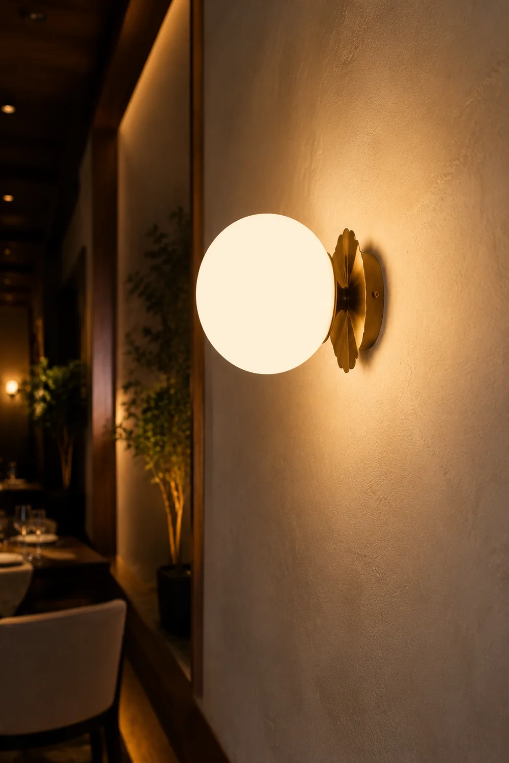 Vintage Glass Round Head Wall Sconce - Lumpaz