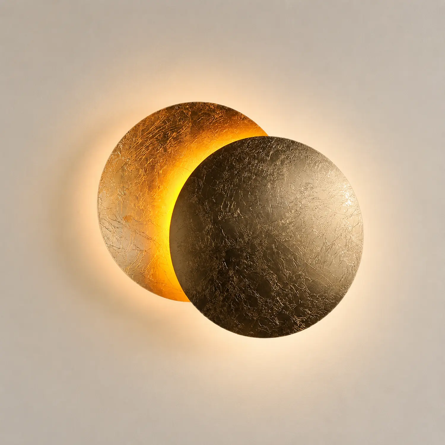 Modern Round Circle Creative Rotating Wall Light - Lumpaz