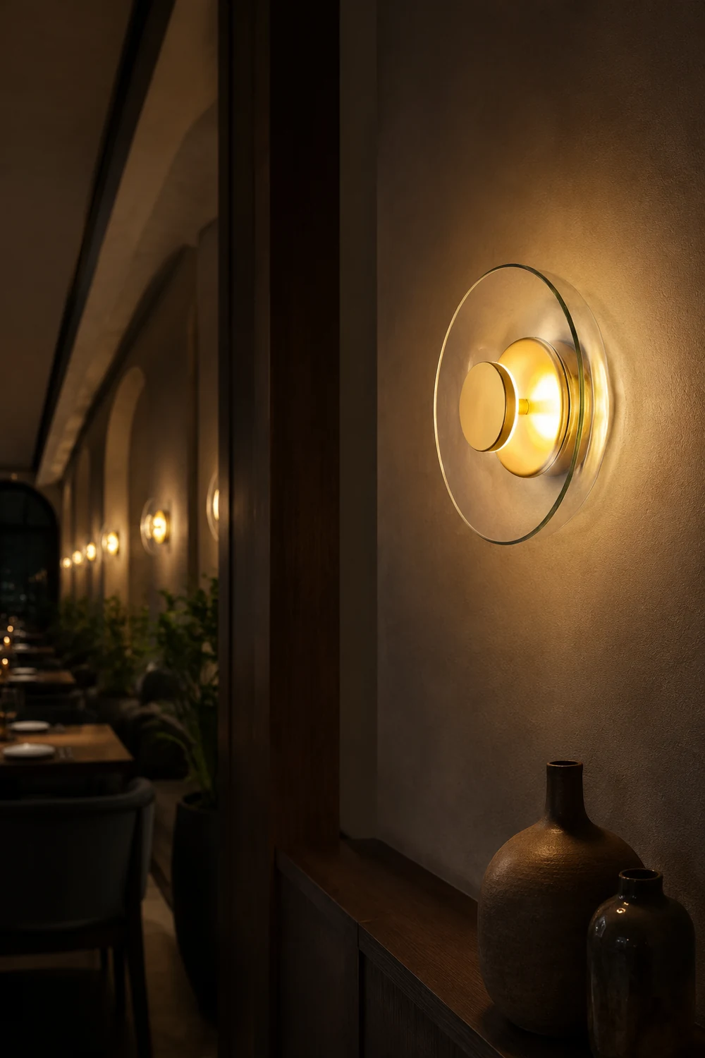Glass Bowl Bedroom Bedside Wall Light - Lumpaz