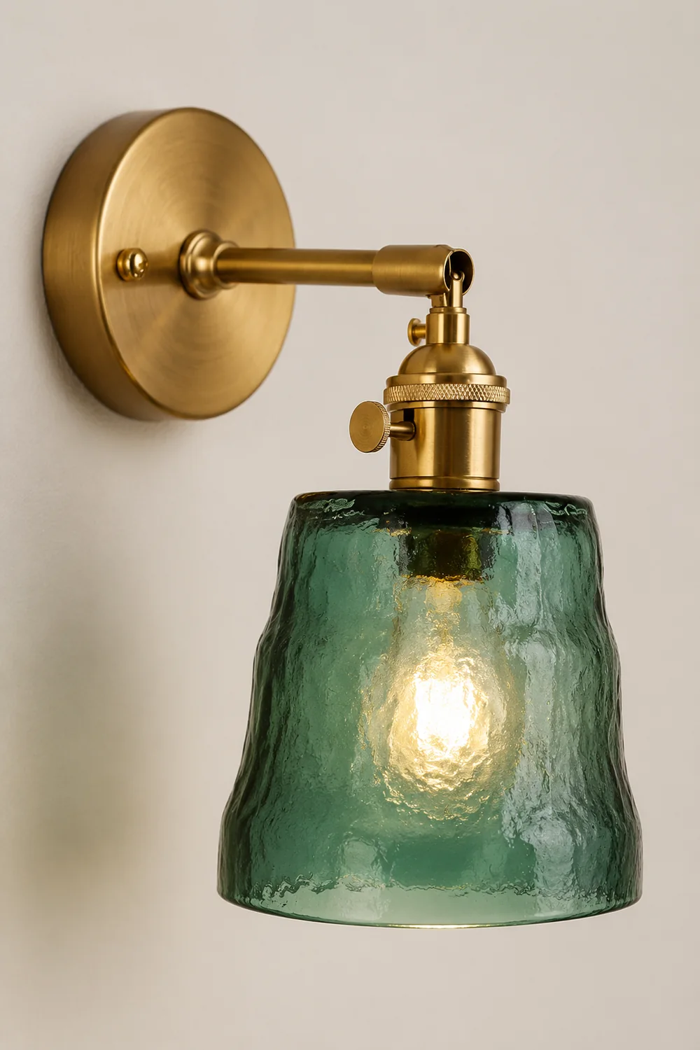 Vintage Glass Adjustable Wall Sconce - Lumpaz