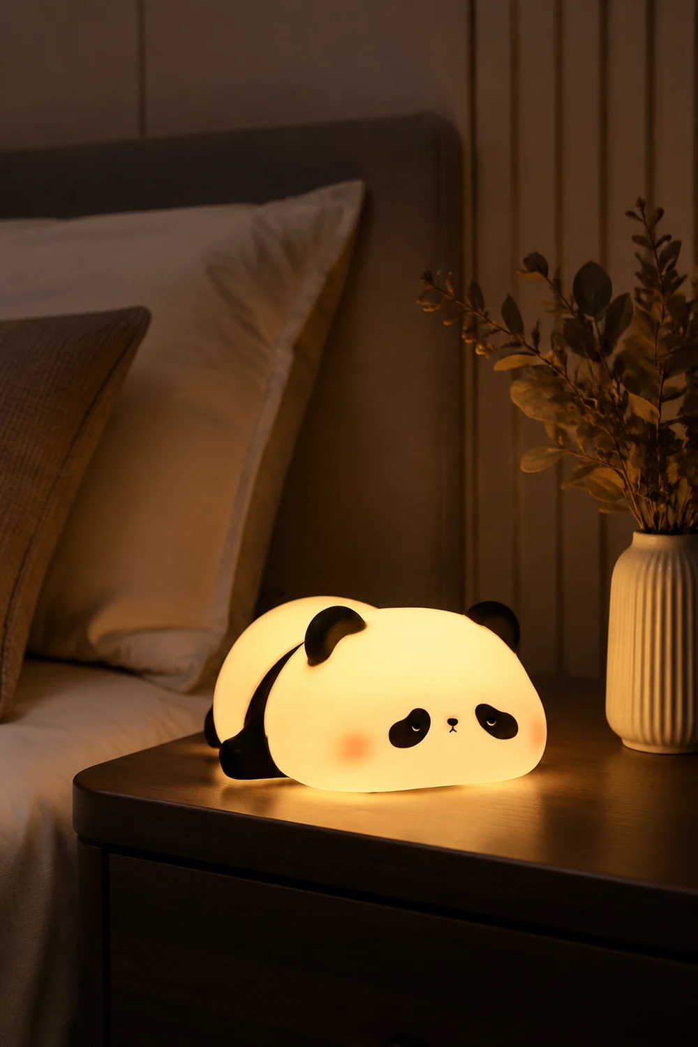 Panda Led Silicone Bedroom Night Light Table Lamp - Lumpaz