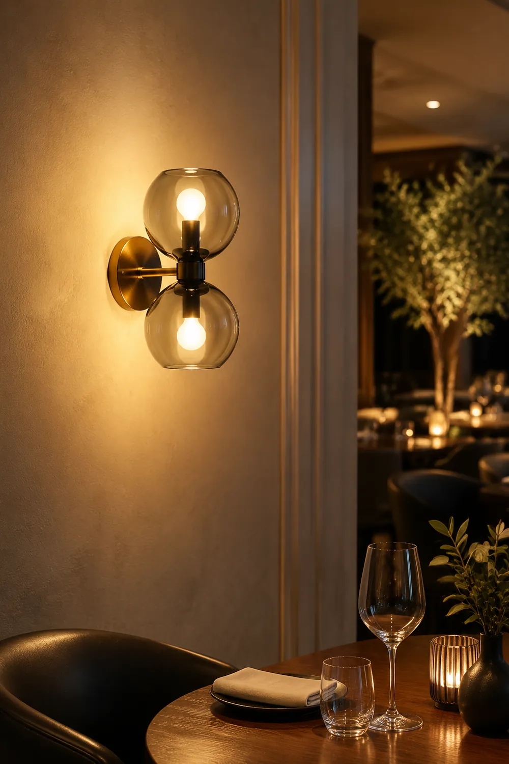 Creative Modern 2 Heads Glass Wall Lamp - Lumpaz