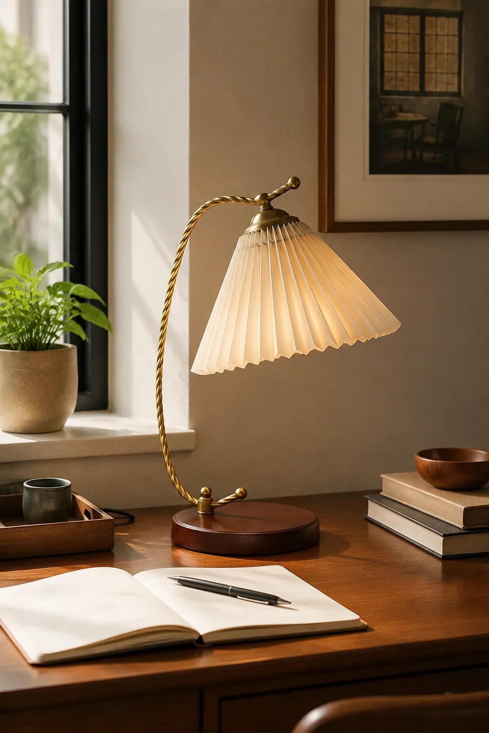 Dotty Retro Pleated Table Lamp - Lumpaz