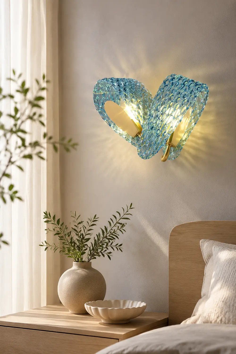 Retro Luxury Glass Blue Wall Lamp - Lumpaz