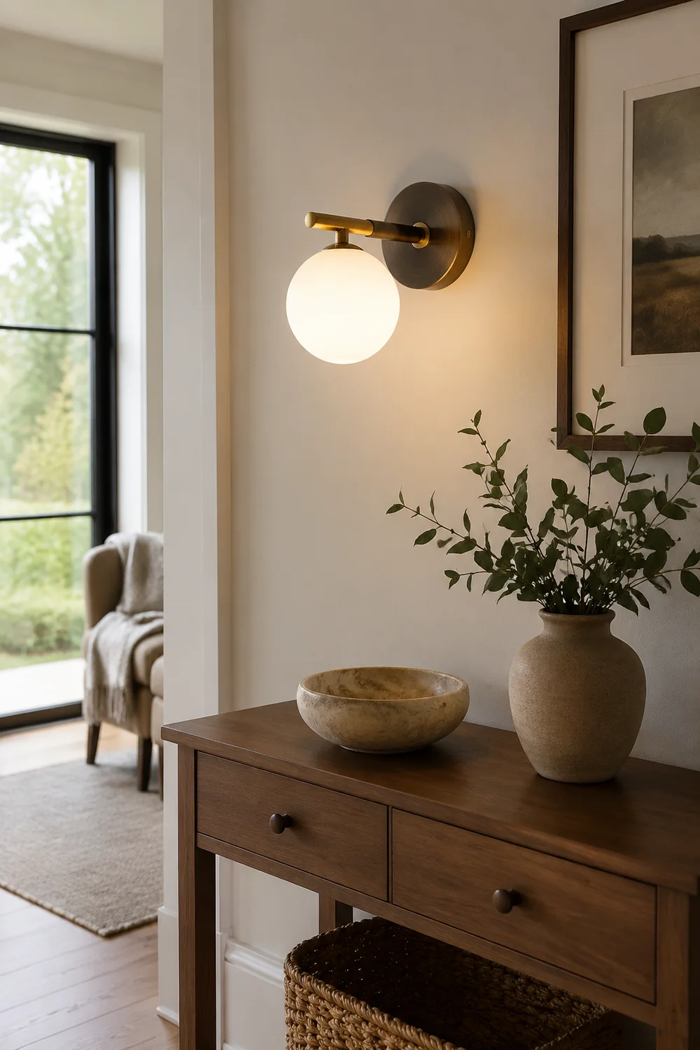 Luxury Copper Ball 1-Light Wall Sconce - Lumpaz