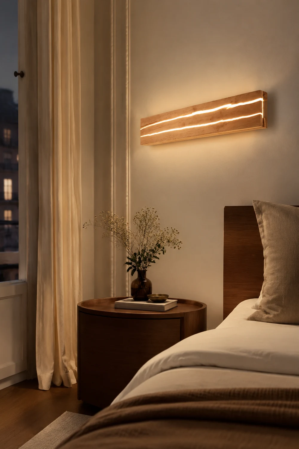 Modern Decor Wood Crack Wall Sconces - Lumpaz