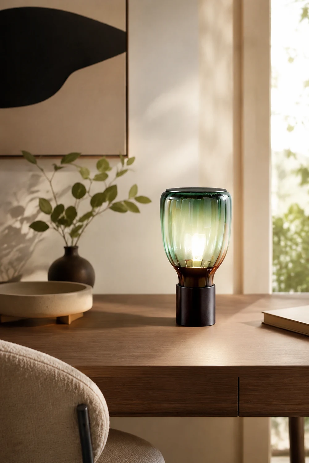 Colorful Bottle Glass Table Lamp - Lumpaz